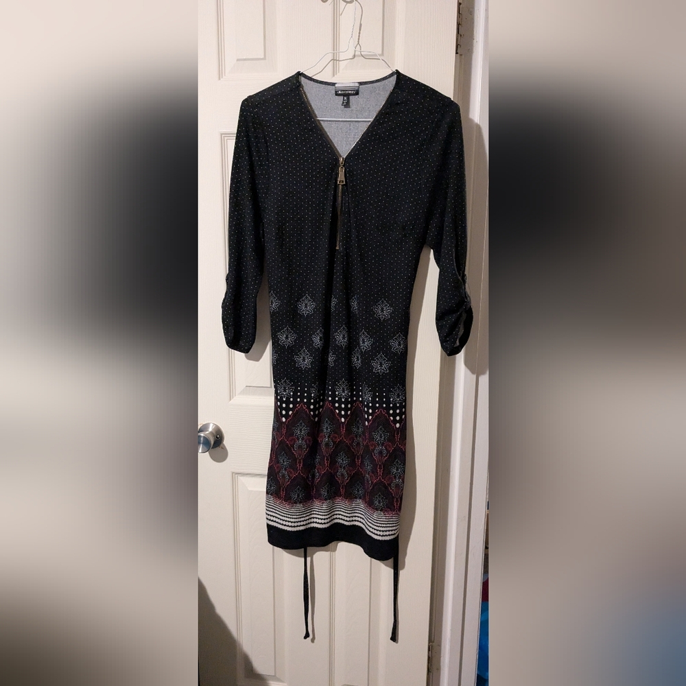 #81 Allison Brittney Black and White Patterned Dress
